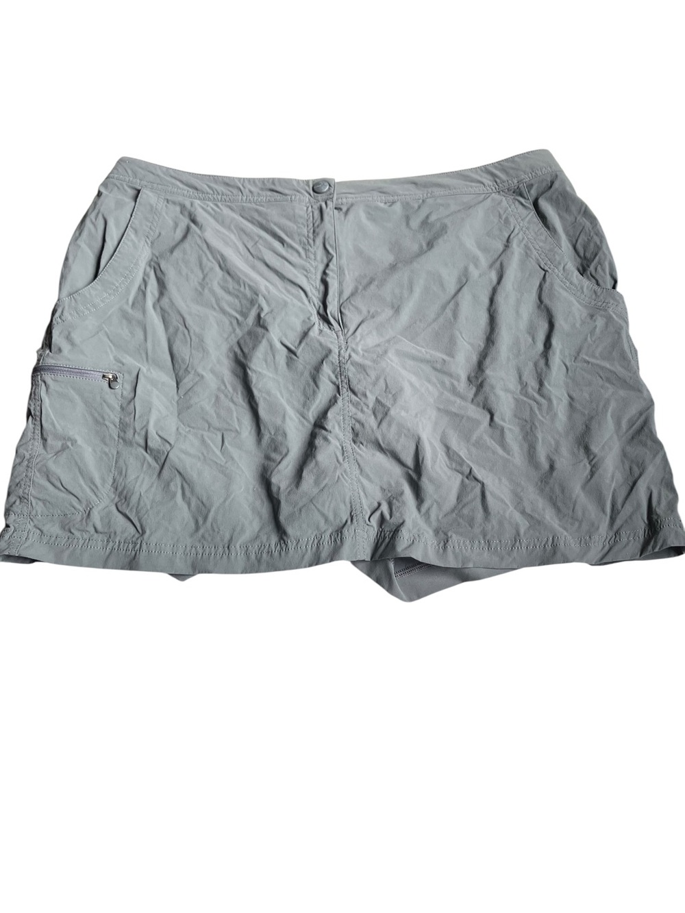 L.L. Bean Comfort Trail Slate Gray Hiking Outdoor Walking Lined Pockets Skort 18